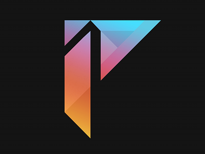 New Logo Icy Pixels geometric gradient logo pixels soft triangles