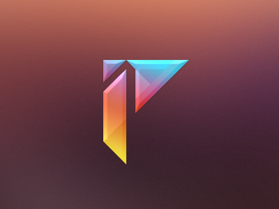 Icy Pixels Logo geometric gradient logo pixels soft triangles