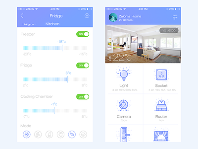 Smart Home app design fridge gui iphone lock mobile smart home ui ux