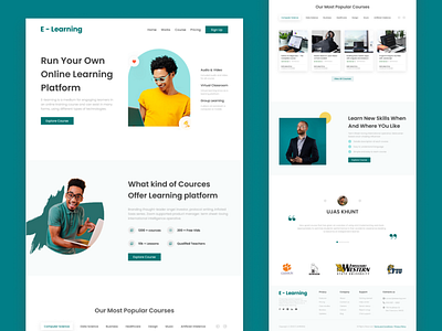 E- Learning landing page