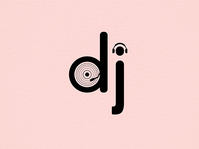 Dj typography design canva design illustration logo typography