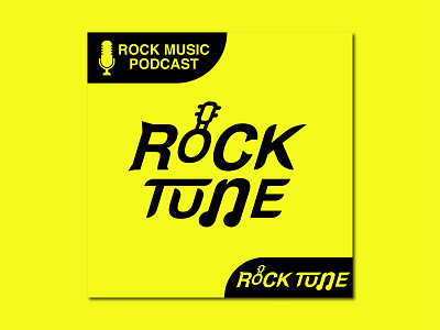 Rock Tune Podcast Concept design graphic design illustration logo typography