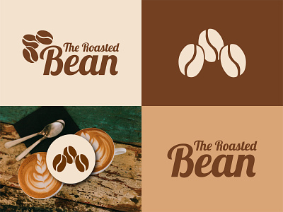 The Roasted Bean Logo branding design graphic design illustration logo typography