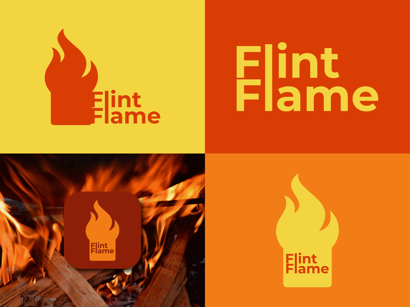 Flint Flame Logo by 𝗝𝗮𝗵𝘃𝘆• 𝗚𝗿𝗮𝗽𝗵𝗶𝗰 𝗗𝗲𝘀𝗶𝗴𝗻𝗲𝗿 on Dribbble