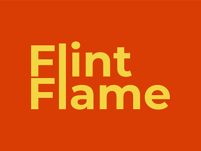 Flint Flame Logo branding design graphic design illustration logo typography