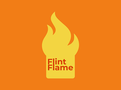 Flint Flame Logo branding design graphic design illustration logo typography