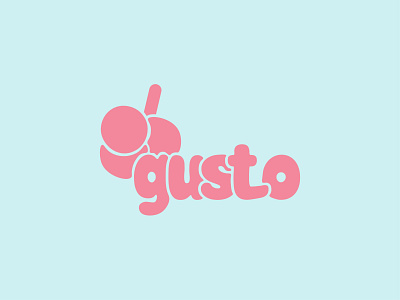 Gusto Logo Design branding design graphic design illustration logo typography