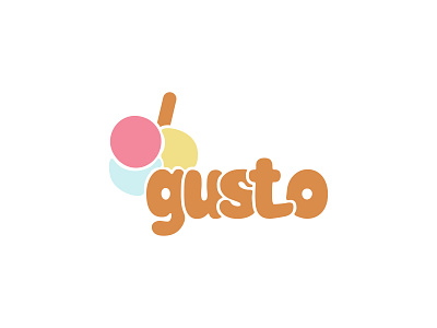 Gusto Logo Design branding design graphic design illustration logo typography