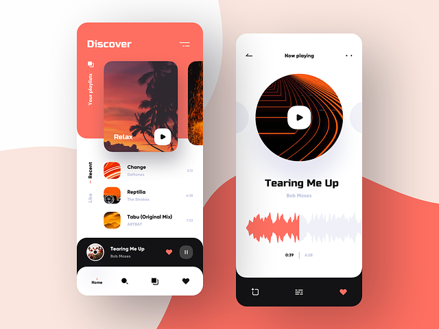 Music app UI case 2 by Julia Zinchenko 🇺🇦 on Dribbble