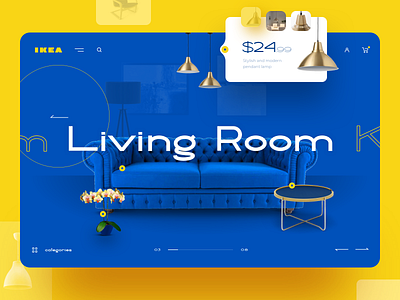 IKEA Redesign Concept concept design desktop furniture ikea interaction light logo online redesign retail shop sofa store ui ux web
