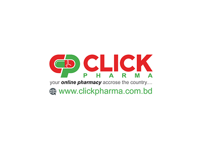 Click Pharma Logo alphabetic logo design branding design graphic design icon logo letter logo design logo logo design modern logo typographic logo design vector