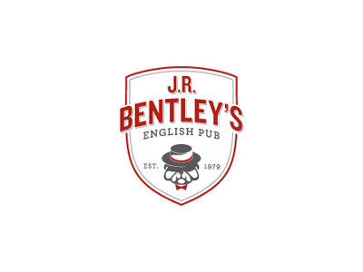 Bentley's 1979 arlington brand bull dog english gray hat logo pub red