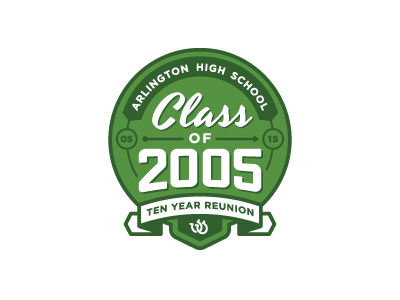 Reunion logo final 2005 2015 arlington badge class colts crest green high school ten year