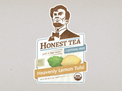 Honest Tea Label abe abraham basil heavenly honest label lemon lincoln sweet tea tulsi