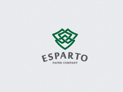 Esparto company esparto gray green logomark paper project recycle school sustainable