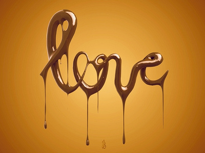 Love 3d design illustration sketch typography vector