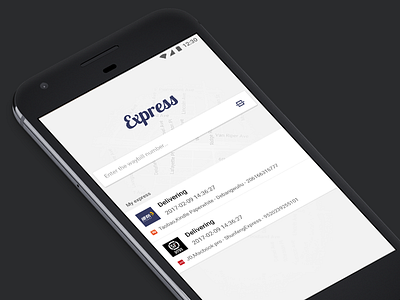 Express App express flat google map material design