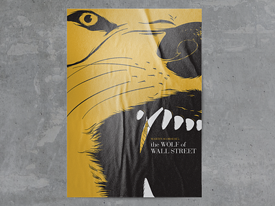 Wolf of Wall Street - poster design illustration poster vector