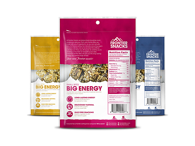 Frontier Bites Granola Packaging (Back) hand drawn packaging vector