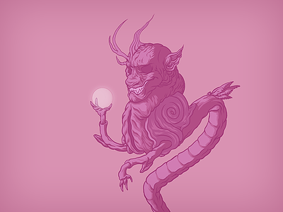 Bubblegum Dragon art illustration illustrator monster vector