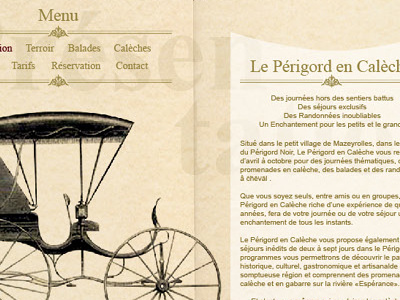 Le Périgord en calèche web webdesign