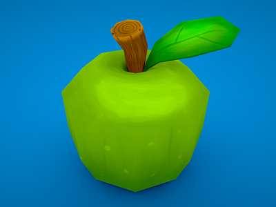 Stylized apple 3d blender blender3d design digitalart gamedev handpaint illustration indie indiegames minimal modeling stylized