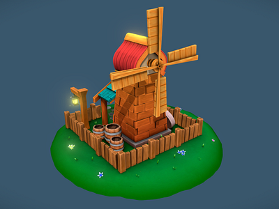 Stylized mill