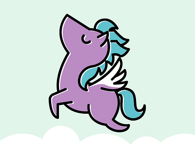 Adorable Pegasus vector