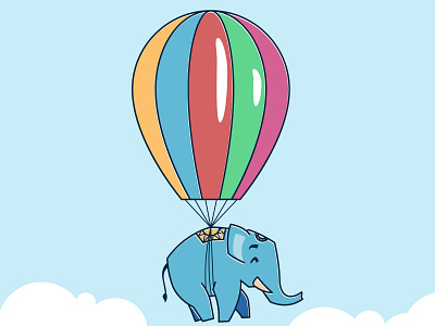 Big Elephant Flying Floating Hot Air Balloon animal