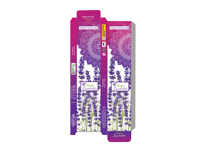 Incense sticks Packaging Design-"MAGIC LAVENDER" brand branding design graphic design illustration packaging packing print product productdesign vector