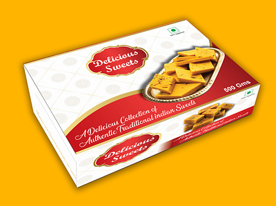 Traditional Indian sweets box design branding design graphic design packing