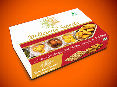 Traditional indian sweets box design branding design graphic design packing