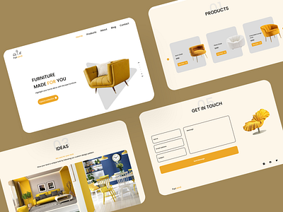Furniture Landing page app branding design graphic design typography ui ux