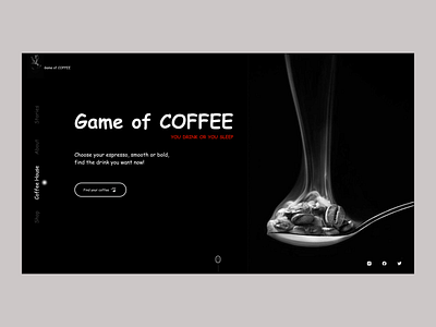 Coffee Landing page branding design graphic design typography ui ux