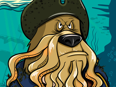 Davy Jones. NFT collection bear blockchain character design cryptoart davy jones illustration nft nftart pirates of the caribbean