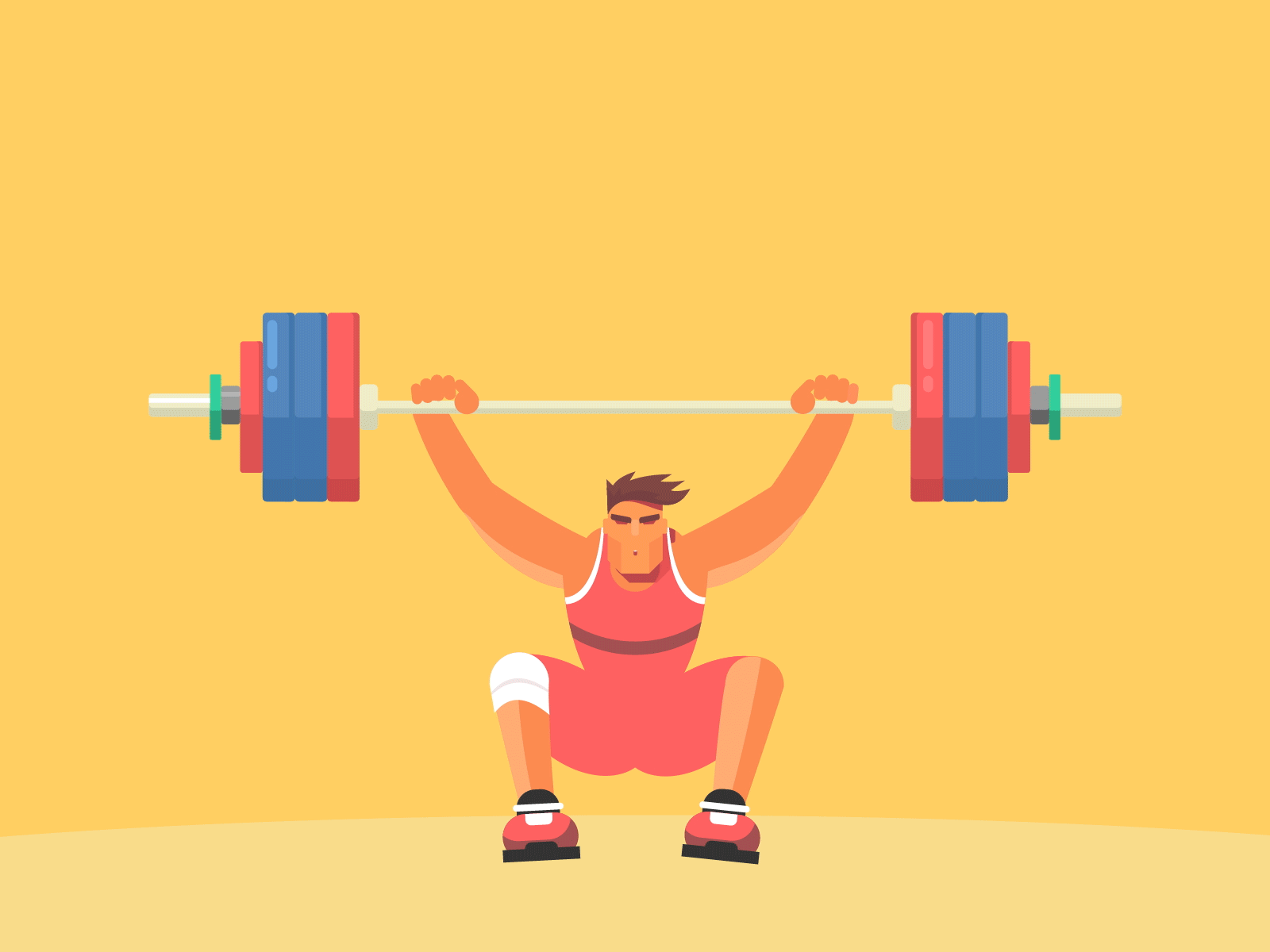 Weightlifter animation lifter motion graphics weight weightlifter