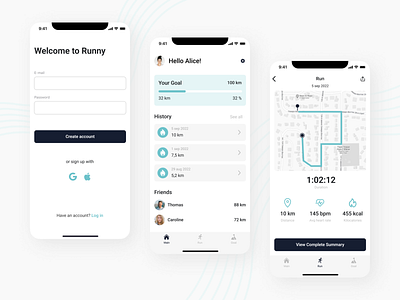 Runny — Running Tracker Mobile App