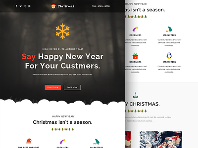 christmas - Responsive Email Newsletter christmas email email designe icontact landing landing page mailchimp newsletter responsive email