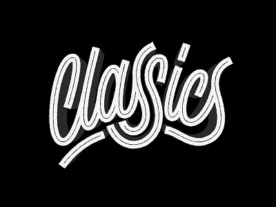 Classics illustrator lettering ligature typography vector