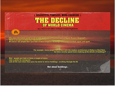 the decline of world cinema