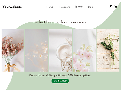 🌸 Online Flower Shop Website design flower flower shop flower shop website landing online flower shop prototype templates