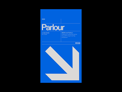 REKKI → PARLOUR, Cover branding clean design grid layout minimal modern typography web design white space