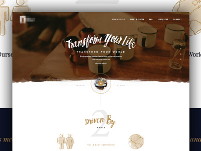 BFC landing clean coffee design illustration layout minimal style type typography web design white space