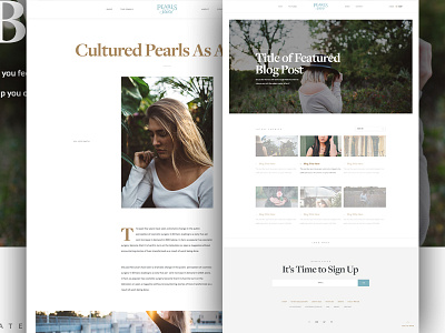 Pearls Blog blog clean design gallery grid layout minimal modern photos type typography white space