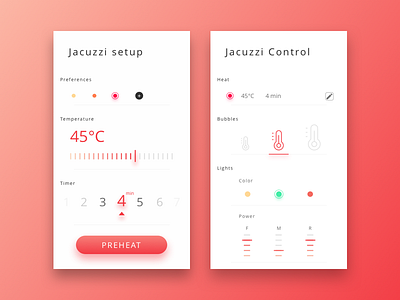 Smart home - Jacuzzi app application controls home ios iot mobile smart ui