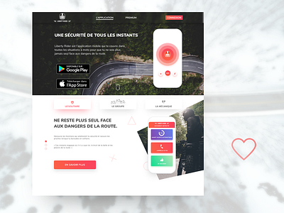 Liberty Rider Website android app design front front end ios landing start up startup web web design website