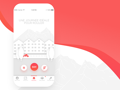 A perfect day to ride android app apple application design illustration ios mobile ui ux