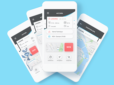 Carmoove - UI app car design mobile ois ui ux