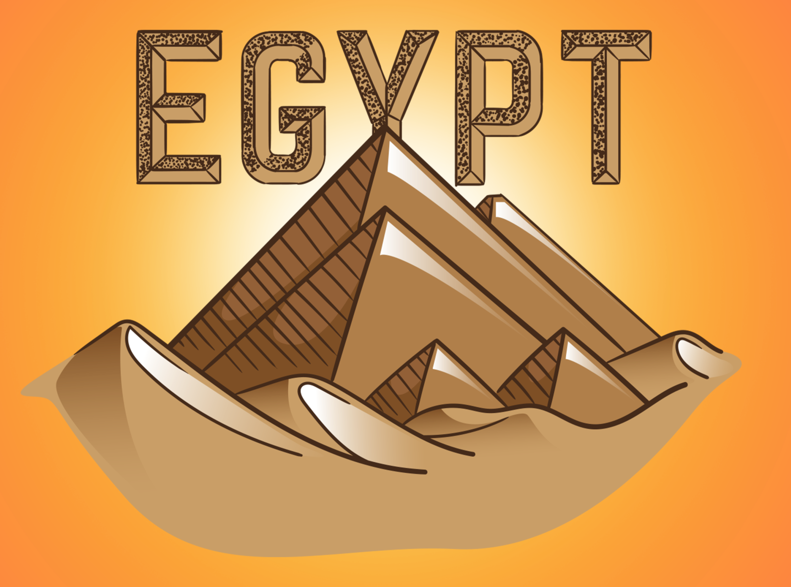 Egypt - Adidas Office adidas desert egypt graphic design illustration j.tito gouveia jtitogouveia pyramid pyramids sand typography vector