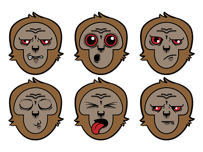 Monkey T Expressions graphic design illustration jtgouveia jtitogouveia monkey